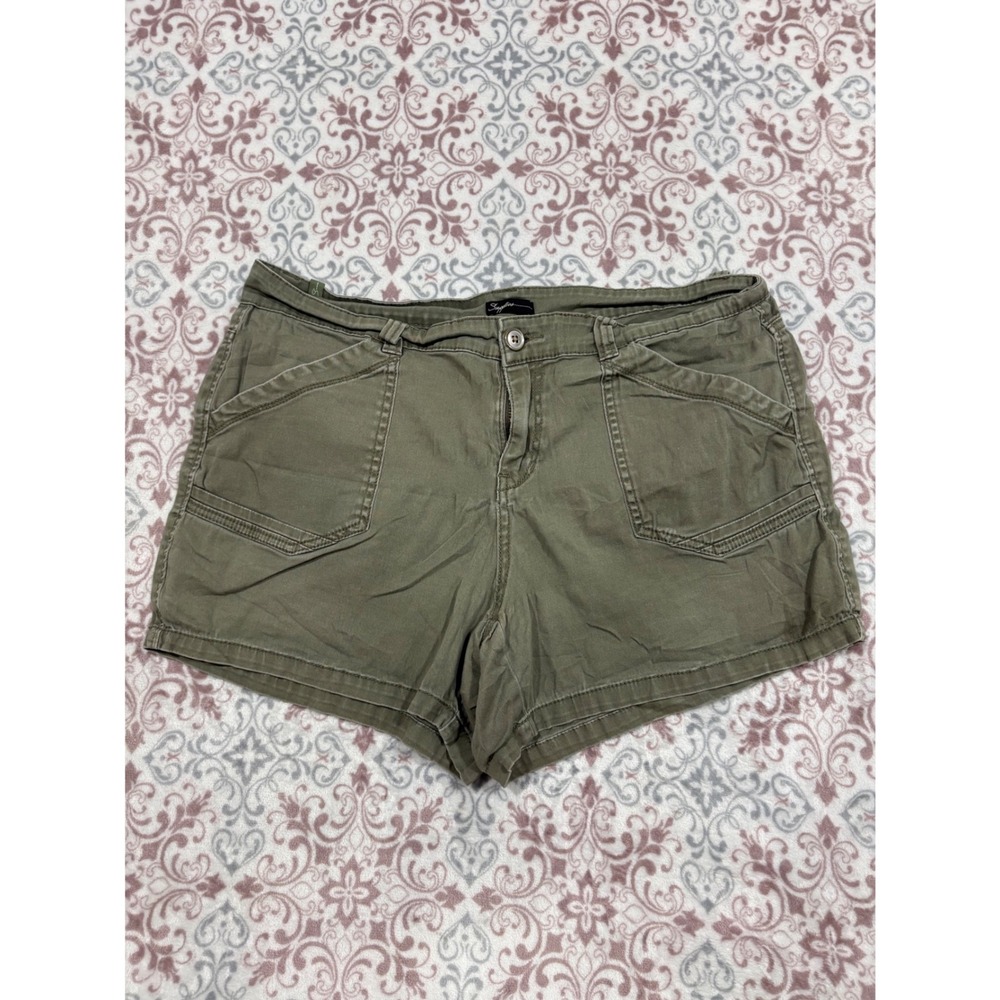 Supplies by Union Bay Olive Green Cargo Utility Shorts Womens 16 33W Mid Rise
